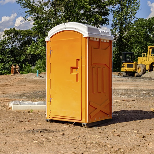 how often are the porta potties cleaned and serviced during a rental period in Bear Dance